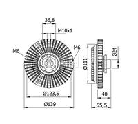MAHLE 70828232 Raccord de ventilateur