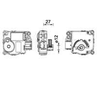 Moteur de volet de chauffage électrique AA 59 000P MAHLE pour FORD B-MAX KA+ III