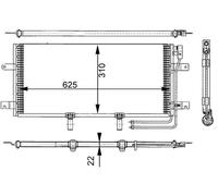Mahle Original Condenseur de climatisation AC 332 000S pour VW Transporter T4 Fourgon