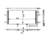 Mahle AC 332 000S Condenseur Climatisation Pour VW Transporter IV