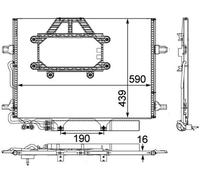 MAHLE AC 453 000P Condenseur, climatisation pour MERCEDES-BENZ
