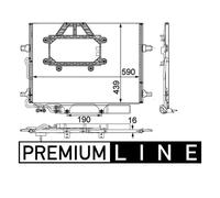 Mahle AC 453 000P Condenseur Climatisation Pour Mercedes-Benz C219 W211 S211