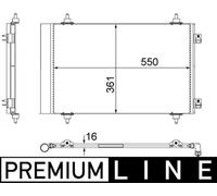 MAHLE AC 487 000P Condensateur A/C