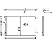 MAHLE ORIGINAL AC 498 000S Condenseur, climatisation