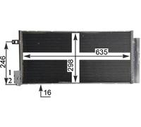 MAHLE AC 505 001S Condenseur, climatisation pour ABARTH,ALFA ROMEO,CHRYSLER,FIAT