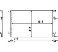 MAHLE ORIGINAL AC 589 000P Condenseur, climatisation