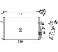 MAHLE AC 644 000S Condensateur A/C