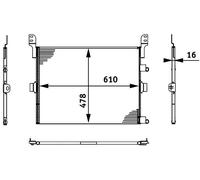 MAHLE AC 673 000S Condenseur, climatisation pour RENAULT TRUCKS,VOLVO