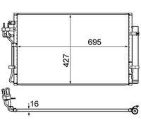 MAHLE AC 869 000S Condensateur A/C