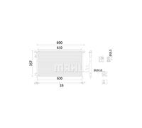 MAHLE AC 909 000S Condensateur A/C