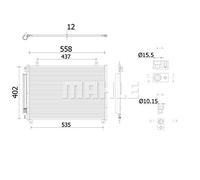 MAHLE ORIGINAL AC 912 000S Condenseur, climatisation
