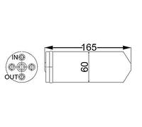 MAHLE ORIGINAL AD 61 000S Filtre déshydratant, climatisation