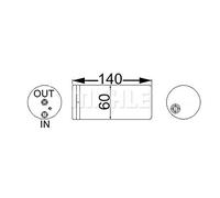 MAHLE AD 65 000S Sèche-filtre et accumulateur