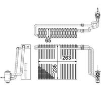 Évaporateur de climatisation AE 107 000P MAHLE pour MERCEDES-BENZ VIANO