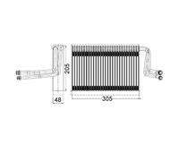 Évaporateur de climatisation AE 113 000S MAHLE pour BMW 3 X1 1 1 Décapotable X3