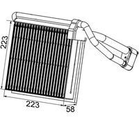 Mahle Original Évaporateur de climatisation AE 98 000P pour FORD KUGA I / C‑MAX / VAN