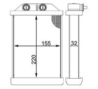 MAHLE AH 220 000S Échangeur de chaleur intérieur