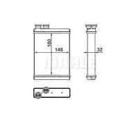 MAHLE AH 265 000S Échangeur de chaleur intérieur