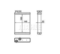MAHLE AH 266 000S Échangeur de chaleur intérieur