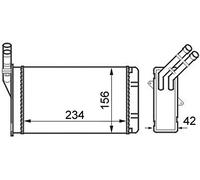 MAHLE AH 43 000S Échangeur de chaleur intérieur