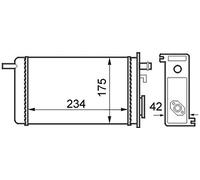 MAHLE AH 44 000S Échangeur de chaleur intérieur