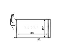 MAHLE AH 47 000S Radiateur de chauffage pour véhicules avec direction à gauche