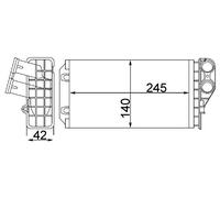 MAHLE AH 82 000S Radiateur de chauffage avec accessoires