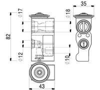 Mahle Original Détendeur climatisation AVE 2 000P R 134a pour Renault, Smart