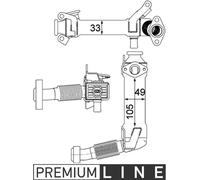 MAHLE CE 21 000P Radiateur de recirculation des gaz d'échappement (EGR) pour BMW X3