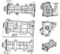 Refroidisseur de gaz d'échappement CE 23 000P MAHLE pour IVECO DAILY IV Fourgon