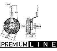 MAHLE CFC 138 000P Embrayage de ventilateur BEHR PREMIUM LINE