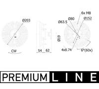 MAHLE CFC 246 000P Raccord de ventilateur