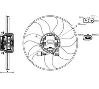 MAHLE CFF 170 000S Ventilateur de radiateur/condenseur pour VW GOLF V 2.0