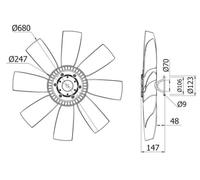 MAHLE CFF 434 000S Ventilateur à condensateur