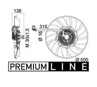 Mahle CFF 471 000P Ventilateur Refroidissement Moteur pour Land Rover IV L319