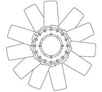 Mahle Original Roue du souffleur de refroidissement moteur CFW 78 000P