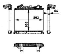 MAHLE CI 119 000P Intercooler, échangeur pour MAN
