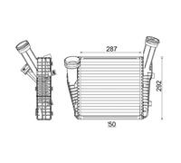 MAHLE CI 142 000P Intercooler, échangeur pour AUDI,PORSCHE,VW