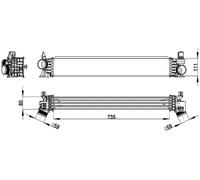 MAHLE CI 148 000P Intercooler, échangeur pour CITROËN,FIAT,PEUGEOT