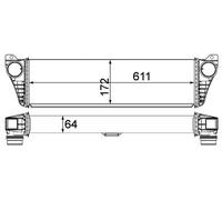 MAHLE CI 150 000P Intercooler, échangeur pour MERCEDES-BENZ