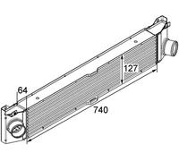 MAHLE CI 158 000P Intercooler, échangeur pour CITROËN,FIAT,PEUGEOT