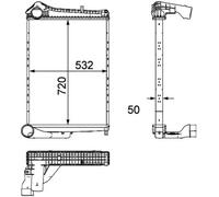 MAHLE CI 182 000P Intercooler, échangeur pour RENAULT TRUCKS,VOLVO