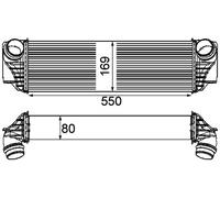 MAHLE CI 185 000P Intercooler, échangeur pour ALPINA,BMW