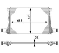 MAHLE CI 220 000P Intercooler, échangeur pour AUDI