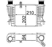 MAHLE CI 264 000S Refroidisseur d'air de charge BEHR