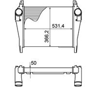 MAHLE CI 268 000P Intercooler, échangeur pour IVECO
