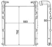 MAHLE CI 455 000P Intercooler, échangeur pour RENAULT TRUCKS,VOLVO
