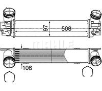 MAHLE CI 491 000S refroidisseur d'air de suralimentation pour BMW X1 /E84 1/E81 3/E90