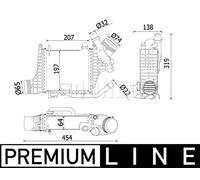 Echangeur d'air de suralimentation MAHLE pour MERCEDES C-KLASSE