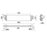 MAHLE CI 669 000P Intercooler, échangeur pour RENAULT